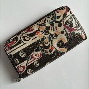 Women’s SAKROOTS Satchel Songbird Around Zippered Closure Wallet